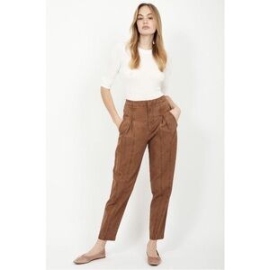 NWOT Joie Brown Elettra Straight Leg Barrel Pants‎ Size 6 Cotton Blend L10